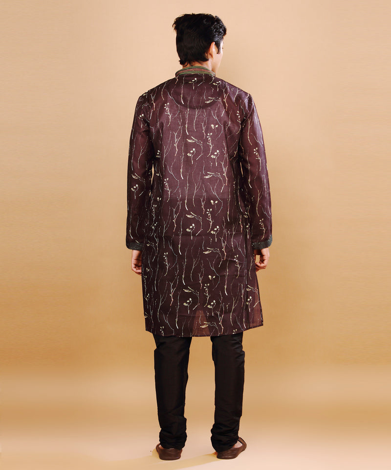 HAMSAFAR Men's Black Printed Jungle Print