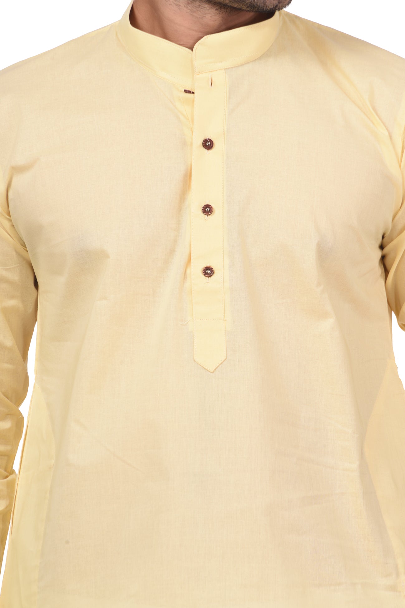 HAMSAFAR Men’s Ivory White Cotton Casual Kurta