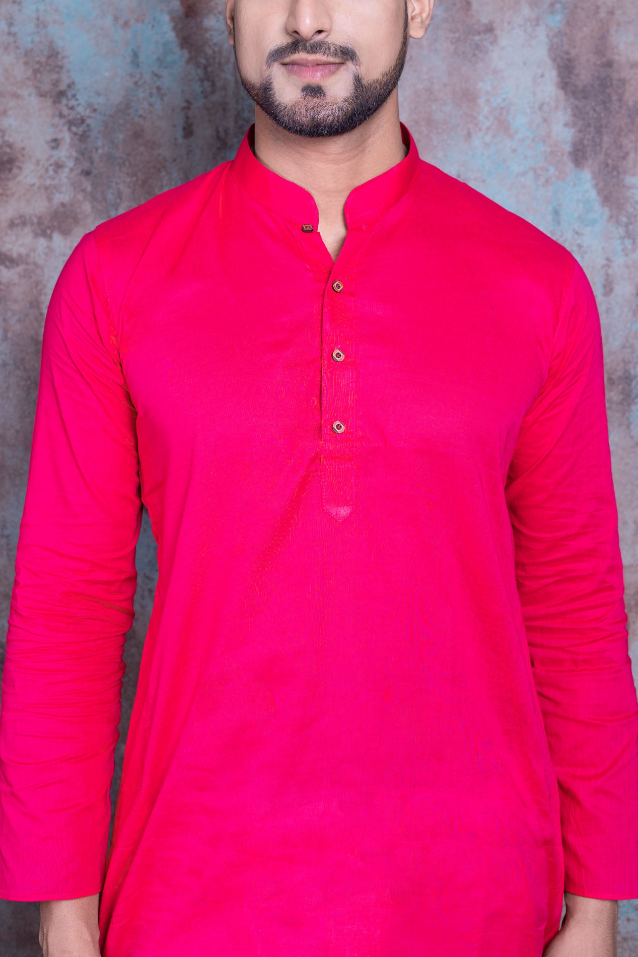 HAMSAFAR Men’s Pink Cotton Casual Kurta